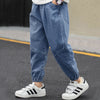 2024 Kids Boys Jeans Classic Black Blue Pants Streetwear Denim Jogger Pant Infant Boy Casual Bowboy Trousers4-10T джинсы детские