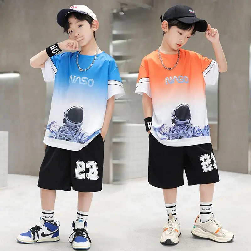 Boys Summer Quick-dry Basketball Jersey Sports suit