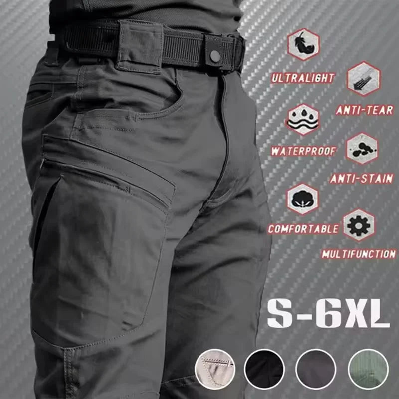 Men's Summer Tactical Cargo Pants Lightweight Casual Waterproof Trousers Casual Pants Wear-resisting Multi-pocket Outdoor Hiking